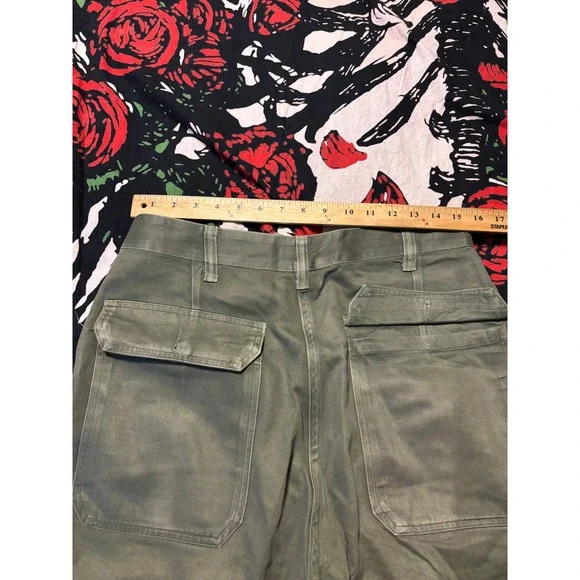 OG 107 ideal zipperVintage Military Style Cargo Pants Olive Green Size M